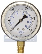 Hydraulic Glycerin-Filled Pressure Gauge