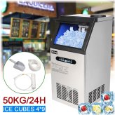 Stainless Steel Commercial Cube Ice Maker for Bars and Restaurants with 110lb Capacity