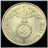 World War 2 Germany 5 RP Pfennig Brass Coin Set