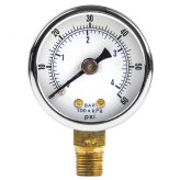 Side Mount Pressure Gauge - 0-60 PSI, 1.5" Face