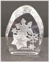 Frosty Flurry Glass Weight