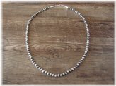 Silver Navajo Pearl Hand-Strung Necklace