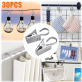 Stainless Steel Window Curtain Hooks Set