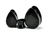 Black Onyx Teardrop Plugs