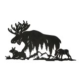 Majestic Moose Metal Wall Art Ensemble