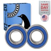 Rubber Sealed Ball Bearings (2 Pack) - 25x52x15 Size