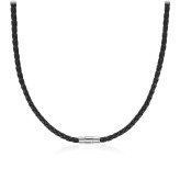 Midnight Clasp Leather Necklace