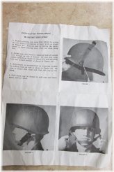 Vietnam-Era Helmet Chin Strap Set with Instruction Sheet