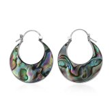 Abalone Shell Hoop Earrings