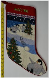 Winter Wonderland Needlepoint Stocking by Lands End