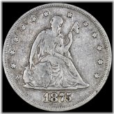 1875-P Very Fine Silver 20 Cent Coin - Scarce Date