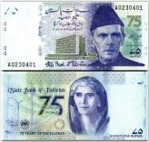 Pakistan 75 Rupees Banknote - 2023 Edition