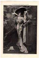 Theater Gem: 1909 Anna Held in Miss Innocence Original Print