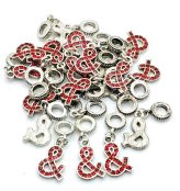 Sparkling Ampersand Charms - Set of 8