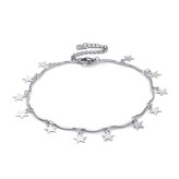 Silver Star Chain Anklet