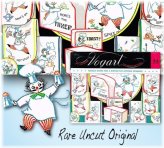 Comic French Chef Tea Towels - 1950s Vogart Embroidery Transfer 244