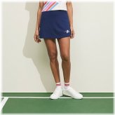 Navy Blue Mid-Rise Mini Slit Skort