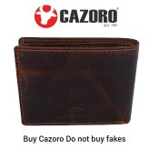 Brown Vintage Leather Bifold Wallet with RFID Blocking