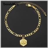 Golden Initial Anklet