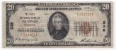Memphis First National $20 Banknote, 1929