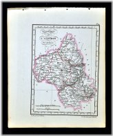1841 Perrot France Map - L'Aveyron, Rhodes, Milhaud, Villefranche, Nant