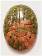 Epidote Unakite Scarab Gemstone