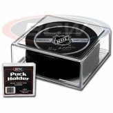 Stackable Puck Showcase: Square Autograph Display Case for Hockey Collectibles