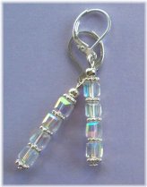 Crystal Cube Sparkle Lever Back Earrings