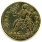 Colonial Era Copper Coin - Manchin's Mills 1/2 Penny 1788 Vlack 23-88A URS-11