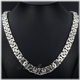 Silver Byzantine Chain Necklace for Men