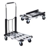 Aluminum Foldable Push Cart - Heavy-Duty and Adjustable with 330 lbs Capacity