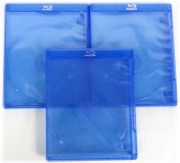 Elite Blu-ray Replacement Cases - Set of 3 in Blue