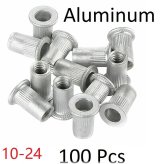 Aluminum HexaFlange Nuts - Pack of 100