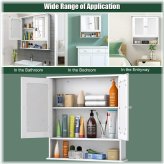 Mirrored Wall Cabinet with Adjustable Shelf for Bathroom Essentials