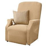 Stretch Pique Recliner Cover in Cream