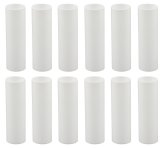 White Plastic Candle Covers (Set of 12)