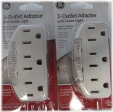 Guided Glow Triple Outlet Adapter - Set of 2