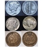 Vintage American Coin Trio