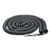 Black 50ft Telephone Handset Receiver Cord