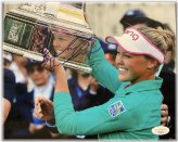 Brooke Henderson Autographed Women's PGA Championship Trophy Photo