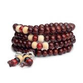 Brown Wood Mala Bracelet - 108 Beads