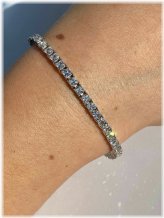 Princess Baguette CZ Square Tennis Bracelet