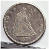 1875-CC Twenty Cent Piece - XF Details, Cleaned (#53548-L)