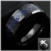 Midnight Dragon Tungsten Ring