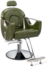 Hydraulic Recliner Barber Chair - Green