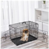 Canine Haven - Double Door Metal Crate for Your Furry Friend