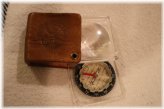 Vintage Explorer Compass with Magnifier and Leather Case