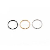 Gold-Plated Seamless Nose, Ear, and Tragus Ring Set in Steel