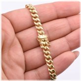 Golden Miami Anklet with Box Lock