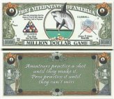 Pool Shark Million Dollar Novelty Bill Set